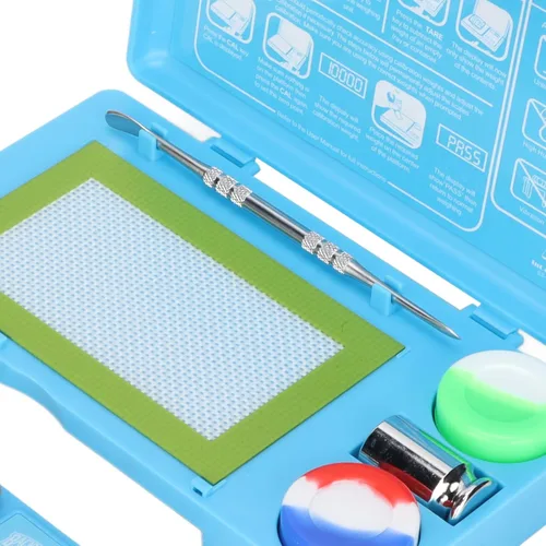 Vista 8 de Báscula digital de bolsillo de 0.00 oz a 17.64 oz de alta precisión con 7 unidades de conversión de luz de fondo azul para alimentos en polvo