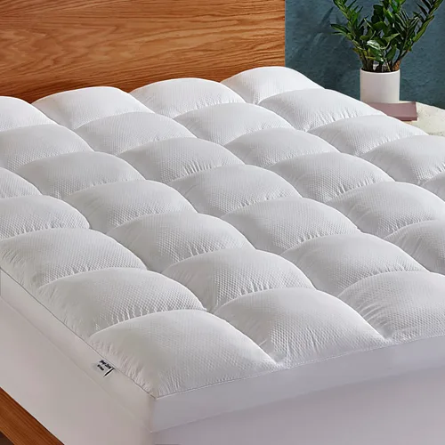 Vista 16 de SLEEP ZONE - Cubrecolchón tamaño individual, funda de colchón extra gruesa para el dolor de espalda, funda de colchón mullida y de soporte