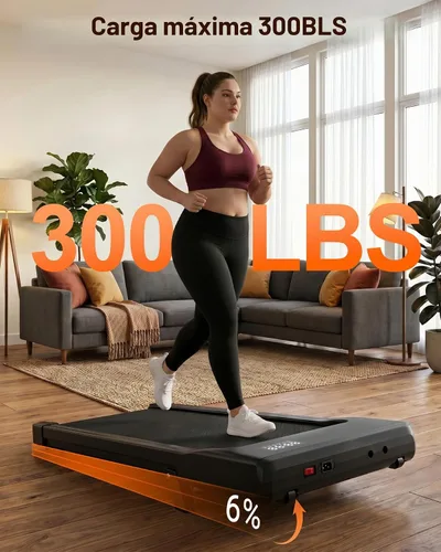 Vista 7 de Superun 3 in 1 Walking Pad with 6% Incline, Under Desk Treadmill Negro profundo