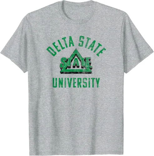 Vista 7 de Delta State University Statesmen Large Camiseta, Gris