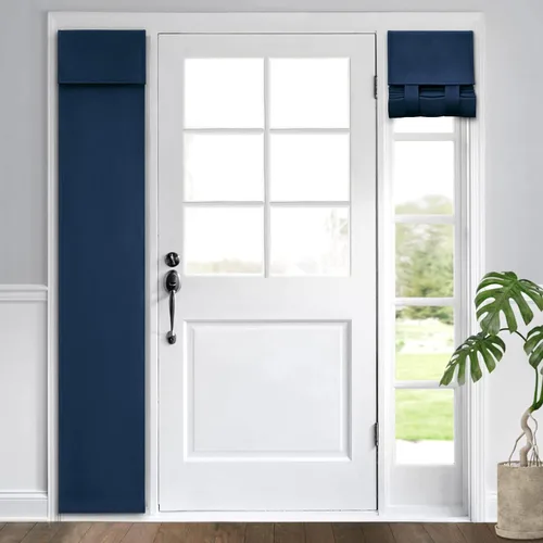 Vista 88 de HOMEIDEAS Cortinas Opacas para Aula para Puerta Principal, Cubierta de Ventana de Puerta de Aula, Persianas de Privacidad con Aislamiento Térmico