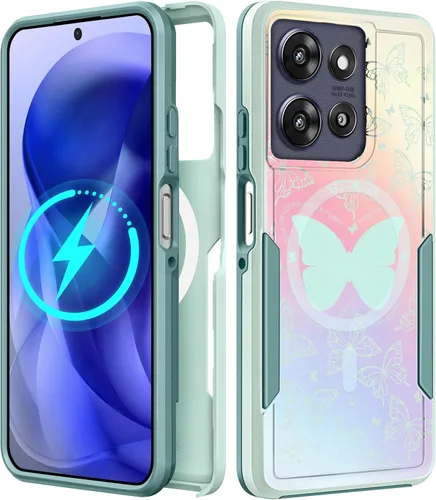 Vista 167 de Funda para Moto G 5G 2024 – Compatible con MagSafe para mujeres y niñas, bonita funda protectora magnética para teléfono, diseño femenino Kawaii