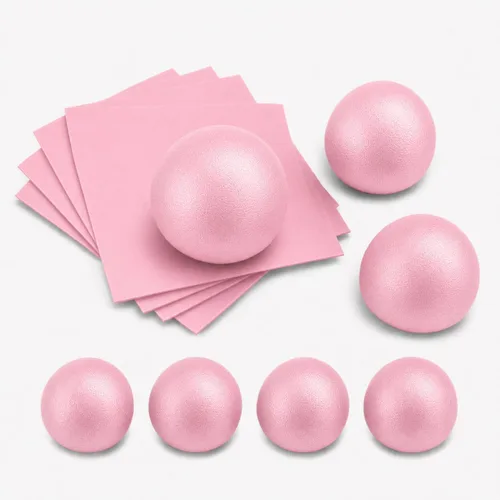 Vista 2 de Envolturas de papel de confitería rosa de 3 x 3 pulgadas, 125 hojas