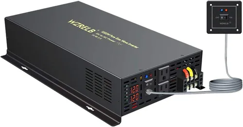 Vista 9 de WZRELB Onda sinusoidal pura de potencia completa 12V a 120V DC a CA inversor de corriente (RBP500S)