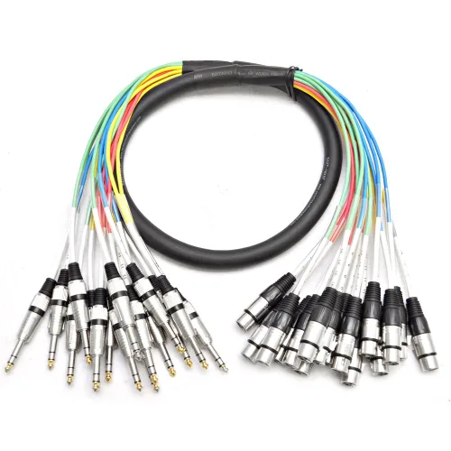 Vista 13 de Seismic Audio Altavoces cables de serpiente de 8 canales, hembra de 5' XLR a ¼" TRS Snake Cable