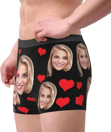 Vista 4 de Bóxers personalizados para hombres, novio, padre, marido, boxeadores divertidos personalizados para hombres, regalos de cumpleaños, día de San
