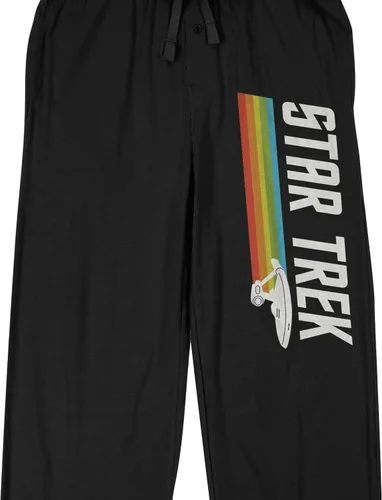 Vista 2 de Star Trek Original Series Enterprise in Motion - Pantalones de pijama negros para dormir