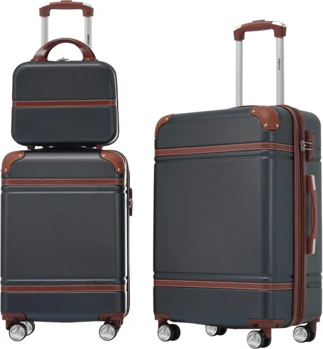 Vista 27 de Merax Equipaje Sets 2 piezas Hardshell 20&28 IN Maleta Set con bolsa de lona