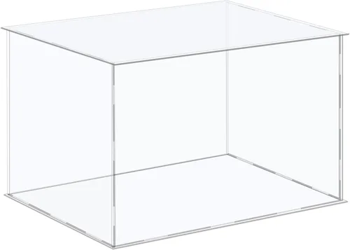 Vista 7 de MECCANIXITY Vitrina de acrílico Caja de plástico Caja de almacenamiento de cubo transparente Ensamble escaparate de 14.1 x 12.2 x 10.2 pulgadas