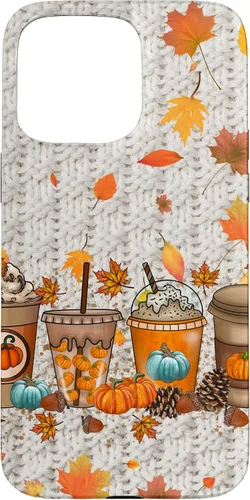 Vista 28 de iPhone 16 Acción de Gracias Otoño Hojas Otoño Calabaza Especias Funda