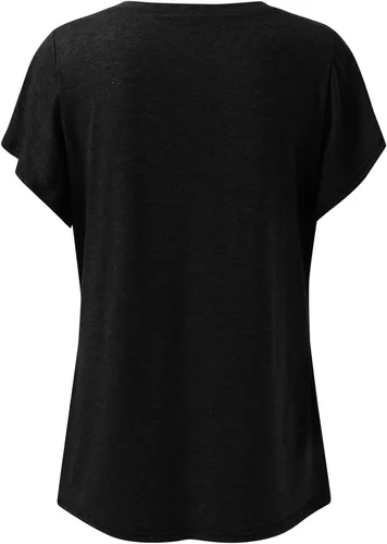 Vista 3 de Women's Top Blouse Round Neck Short Sleeve T Shirt Top Casual Summer Loose Outer Wear Women Tees & Blouses Daily Tunic Tops