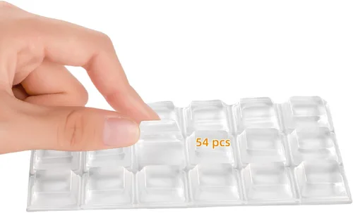 Vista 7 de Furnigear - Almohadillas antideslizantes para mesa de cristal, 3/4 pulgadas, almohadillas de goma autoadhesivas para tabla de cortar, muebles