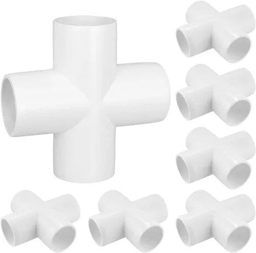 Vista 17 de Paquete de 12 accesorios de codo de 45 grados de PVC de 1 pulgada, conector de tubo de 2 vías de grado para muebles para construcción de estanterías