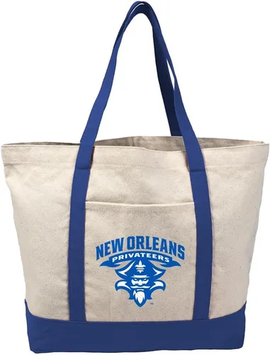 Vista 269 de Campus Lab Bolsa de lona con logotipo primario colegiado con bolsillo externo, bolsa de hombro reutilizable para ir de compras, playa Águilas A&m