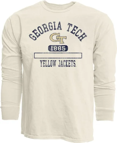 Vista 36 de Blue 84 NCAA Camiseta unisex-adulto de manga larga con licencia oficial de la NCAA, teñida en anillos, color marfil