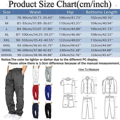Vista 5 de Pantalones deportivos para hombre, ajuste holgado, pantalones deportivos para hombre, pantalones deportivos de ajuste holgado, con cordón