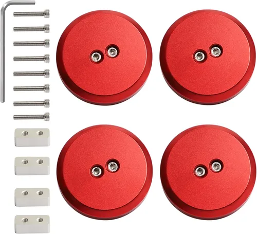 Vista 7 de Jack Pucks Almohadillas de Aluminio para Gato Compatible con Corvette C7 C6 C5 C8 1997-2026 (Paquete de 4) (Negro)