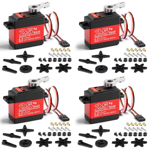 Vista 9 de Miuzei 55.1 lbs Servo Motor Alto Par Metal Gear para 1/10 1/8 RC Car 1 Pack