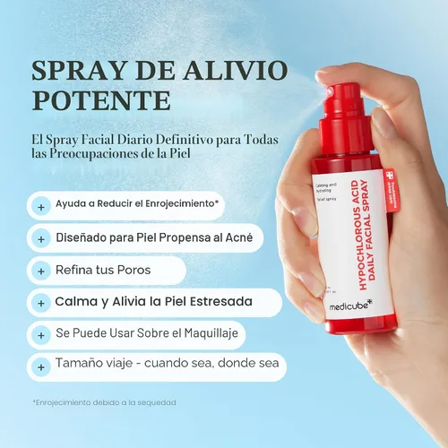 Vista 2 de medicube Spray calmante Power Spray de ácido hipocloroso para todo tipo de piel, piel delicada Solución diaria para la piel y cuidado después