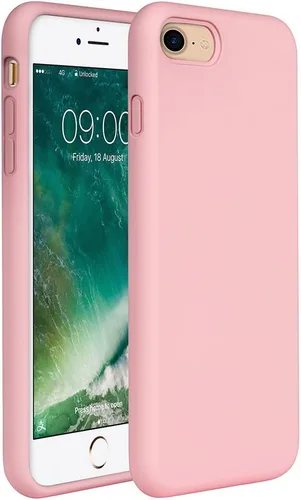 Vista 131 de Miracase Funda diseñada para iPhone SE 2022/SE 2020/7/8, funda multicolor de silicona a prueba de golpes (rojo)