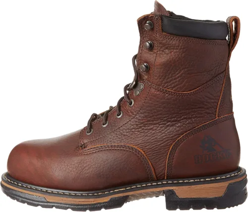 Vista 7 de Rocky Ironclad - Botas de trabajo impermeables con punta de acero, Marrón