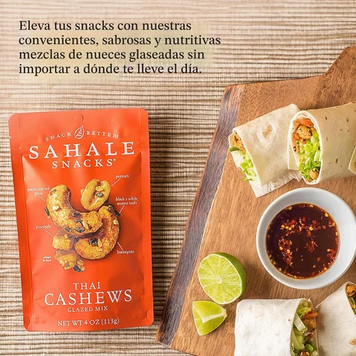 Vista 6 de Sahale Snacks Mezcla glaseada de anacardos tailandeses, 4 onzas (paquete de 6)