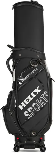 Vista 3 de HELIX Bolsa de golf con ruedas, bolsa de golf retráctil para viajes, cubierta duradera para viajes de golf