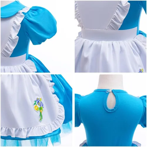 Vista 46 de Disfraz de princesa de Belle Sofía Blancanieves para niñas pequeñas, disfraz de princesa, Navidad, Halloween, mameluco con diadema