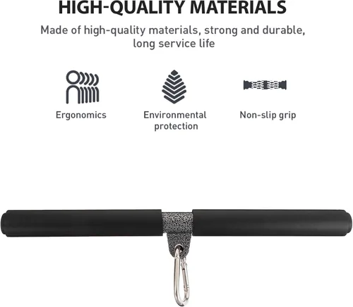 Vista 5 de WINOMO Barra recta giratoria de bricolaje, accesorios para máquina de pesas, barra de tracción de bíceps para gimnasio en casa, ejercicio, espalda