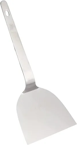 Vista 11 de TIKUSAN Okonomiyaki - Espátula de acero inoxidable para barbacoa, hecha en Japón (2.6 x 7.1 pulgadas)