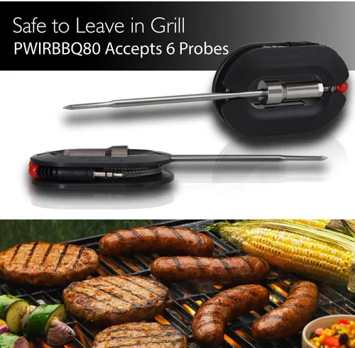 Vista 4 de NutriChef Termómetro de barbacoa mejorado, sondas de temperatura – 2 piezas de acero inoxidable para NutriChef PWIRBBQ80 termómetro digital