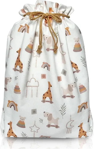 Vista 11 de Bolsas de regalo con cordón de recogida y nudo, 20 pulgadas, grandes, 12 pulgadas, pequeñas, lona de alta calidad, envoltura de tela reutilizable