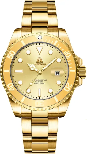 Vista 18 de LN LENQIN Relojes para hombre, reloj impermeable de acero inoxidable para A5-LN-0548-Plata Negro