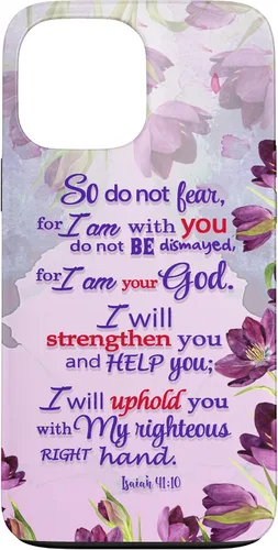Vista 24 de So Do Not Fear for I 'm with You Isaías 41:10 - Funda cristiana para iPhone 17