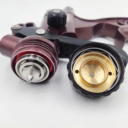 Vista 4 de HVLP 6800B pistola pulverizadora 0.051 in sin taza de lavado y adaptador herramienta de pintura spayer coche pistola de pintura de aire aerógrafo