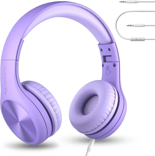 Vista 12 de LilGadgets Connect+ Pro - Auriculares con cable para niños con micrófono, limitación de volumen con cable, tecnología SharePort y acolchado