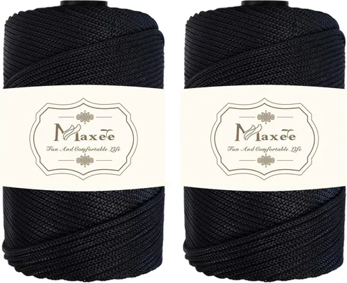 Vista 24 de Cordón de macramé de poliéster de alta calidad de 0.118 in × 218 yardas, 0.118 in, 100% polipropileno, ideal para ganchillo, ganchos de pared