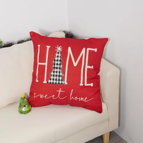 Vista 3 de TAJWE Juego de 2 fundas de almohada de Navidad de 18 x 18 pulgadas, fundas de almohada lumbar de invierno para sofá, decoración del hogar