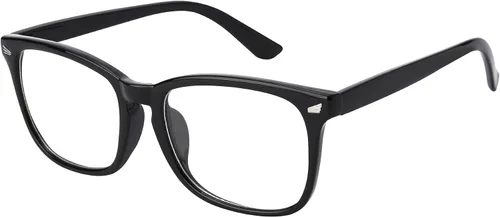 Vista 20 de Onrtry Gafas sin receta para hombres y mujeres, lentes transparentes cuadradas