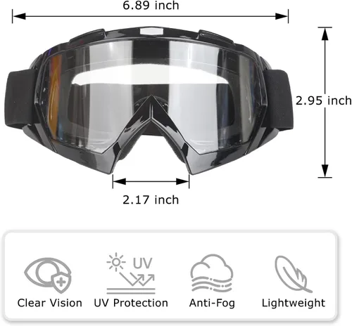 Vista 2 de Gafas de motocross con protección UV para ATV Motocross Racing Off Road