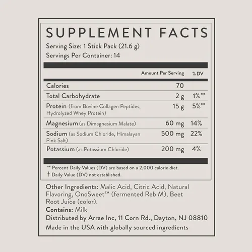 Vista 7 de Arrae Clear Protein – Suplemento Proteico Natural, Textura Suave, Fácil de Mezclar, 14 Porciones, Fórmula Limpia con Electrolitos