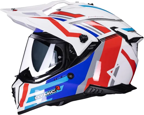 Vista 6 de X60 - Casco deportivo doble, casco de motocicleta de aventura con visera solar integrada, cascos para motos de nieve todoterreno para adultos