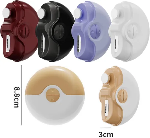 Vista 2 de Cortaúñas eléctrico, kit de lima de uñas eléctrico inalámbrico recargable por USB 2 en 1, cortaúñas automático, 2 velocidades, juego profesional