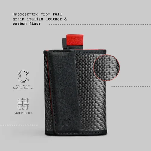Vista 38 de The Frenchie Co. - Wallet Mini - Mini billetera organizadora de tarjetas compacta - Diseño de bolsillo delgado para el transporte diario - Perfil