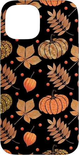 Vista 6 de Otoño hojas y calabazas patrón Halloween otoño regalos caso para iPhone 17