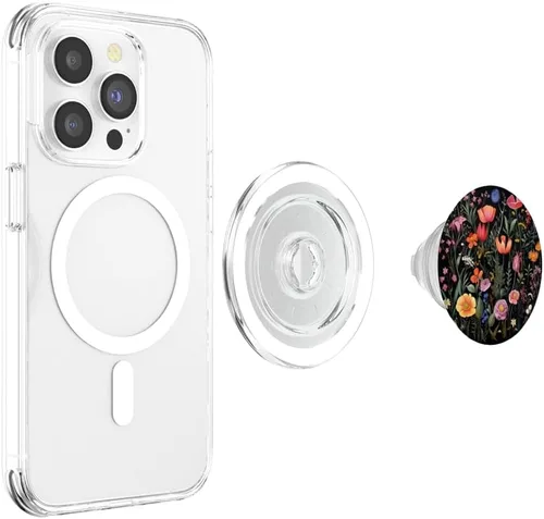 Vista 4 de Wildflower Watercolor Flowers Botanic Floral Garden - PopSockets MagSafe PopGrip para iPhone para mujer