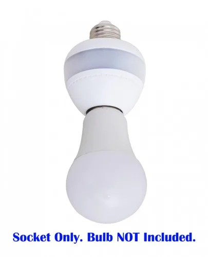 Vista 5 de eLEDing - Adaptador de enchufe de luz con sensor de movimiento, base de tornillo de movimiento radar para bombillas LED CFL incandescentes, control