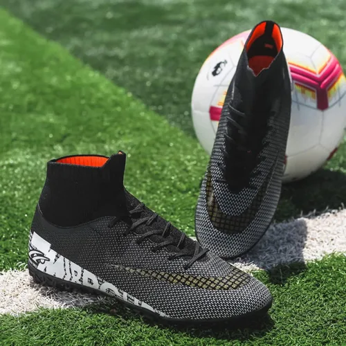 Vista 6 de WCCICSS Botas de fútbol para hombre, zapatos de fútbol sala, tenis de fútbol TF Competition para exteriores e interiores