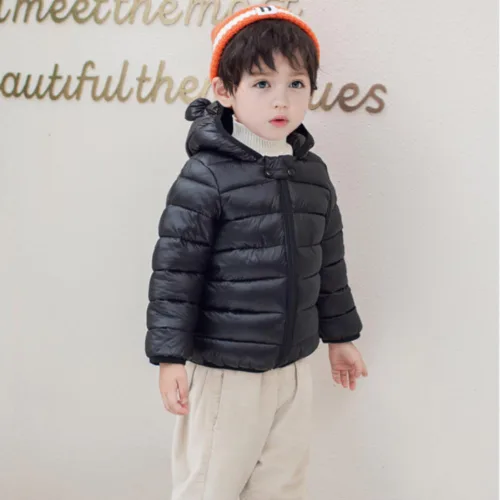Vista 4 de XHQY Winter Coats for Baby Boys Girls Kids Toddler Light Puffer Down Jacket with Hoods Infants Outerwear