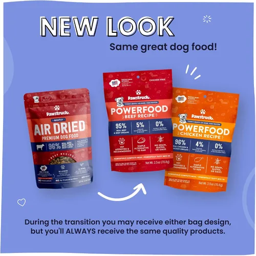 Vista 2 de Pawstruck - Comida para perros seca al aire con carne de res real, sin granos, hecha en EE. UU., sin OGM, recomendada por veterinarios, alta